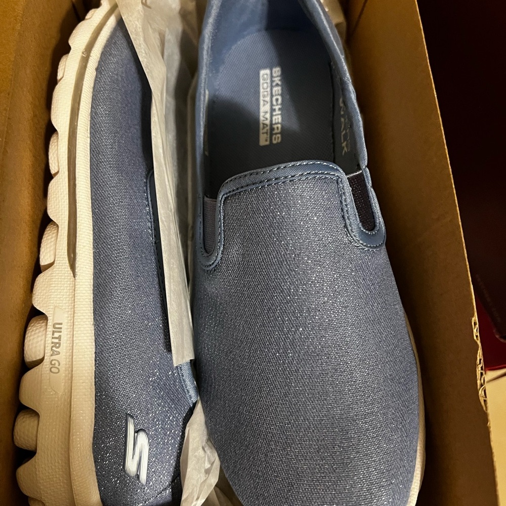 Skechers Women’s Denim Blue Slip-On Shoes